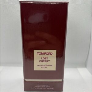 Tom Ford Lost Cherry Box in Deep Wine and Cream Label